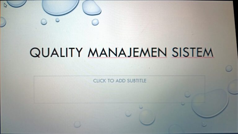 “Quality Management System “,Lanjutan Webinar Prodi Manajemen