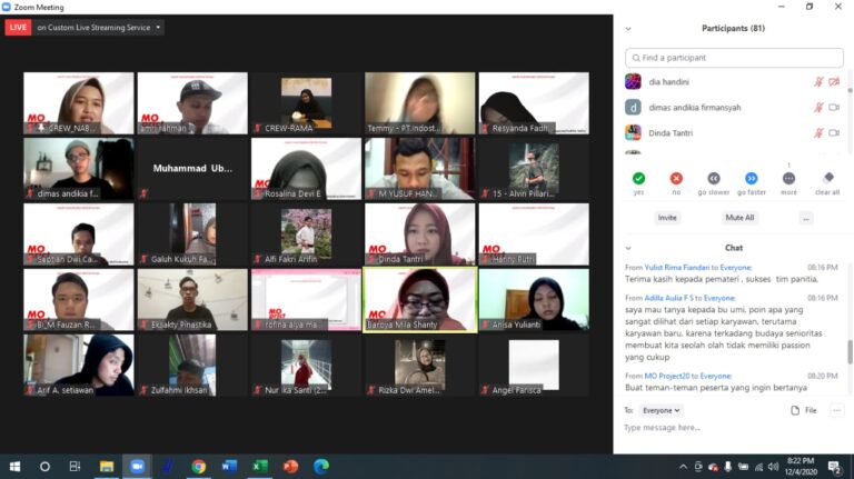 “Create Your Strategy For The Future” Tema Webinar ke-1 MO Project 2020