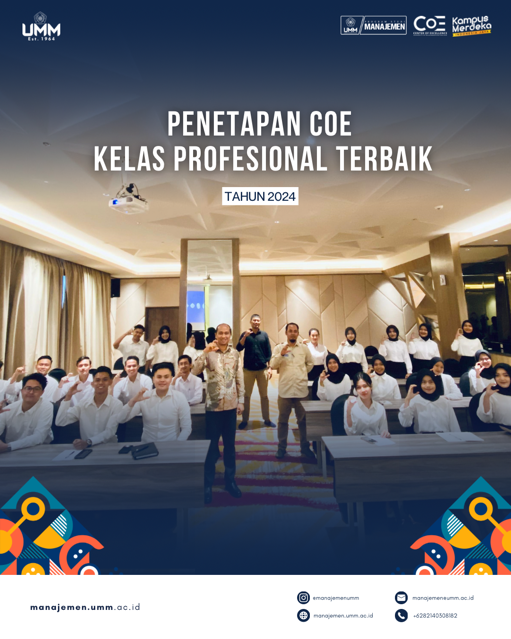 Prodi Manajemen, Juara 2 CoE Kelas Profesional Terbaik