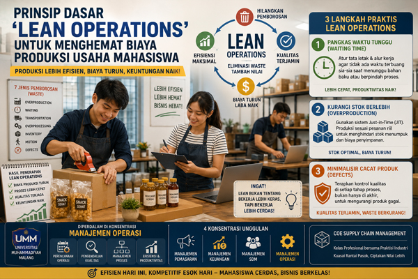 Prinsip Dasar Lean Operations untuk Menghemat Biaya Produksi Usaha Mahasiswa
