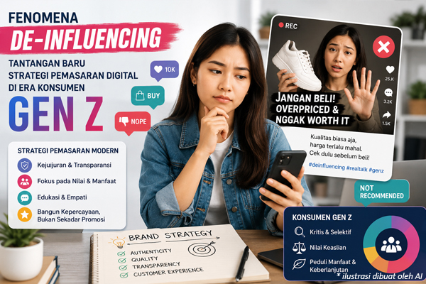 Fenomena De-Influencing: Tantangan Baru Strategi Pemasaran Digital di Era Konsumen Gen Z