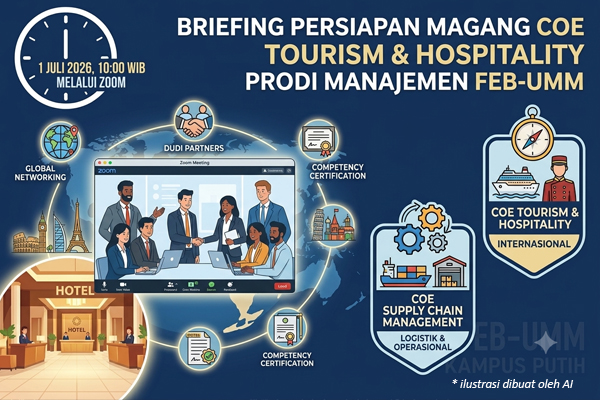 Matangkan Kesiapan Mahasiswa, Prodi Manajemen UMM Gelar Briefing Daring Jelang Magang CoE